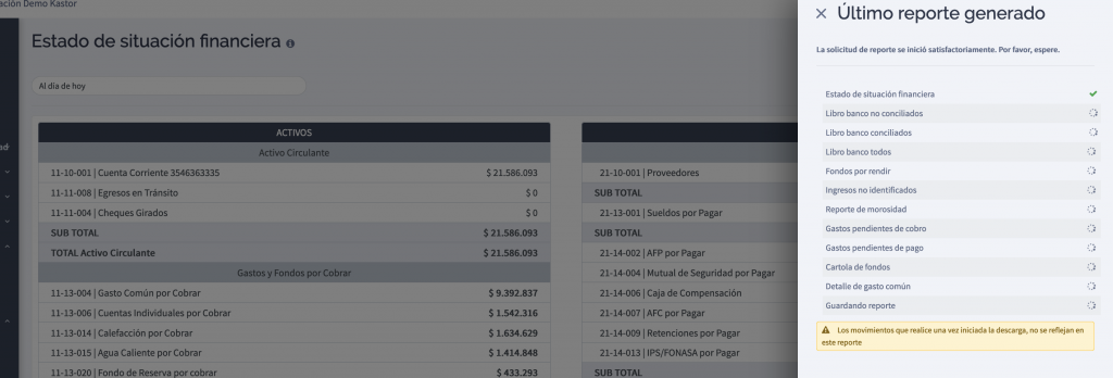 Estado de situación financiera