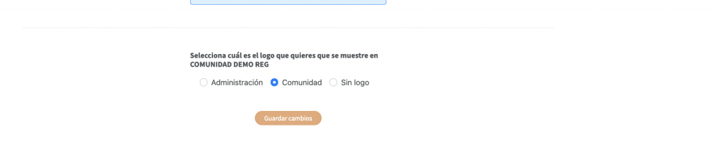 Logo por comunidad en Conserjería