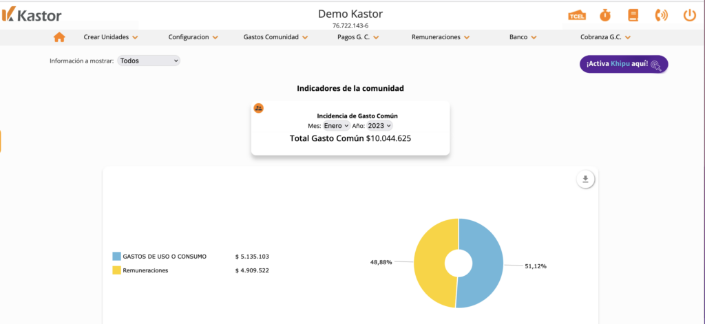 Nueva interfaz gráfica de Kastor